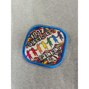 Vintage 1997 Girl scout SCOUTS THINKING DAY PATCH 2X2"